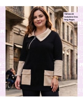Sudadera Eros Beig Negra