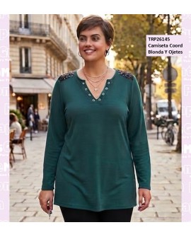 Camiseta Coord Blonda Y Ojetes