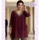 Blusa Gasa Con Estampado