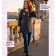 Chaqueta Punto Con Amarillo