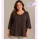 Blusa Bel Corazones Marron