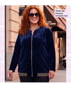 Chaqueta Terciopelo Azul