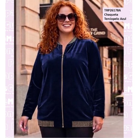Chaqueta Terciopelo Azul