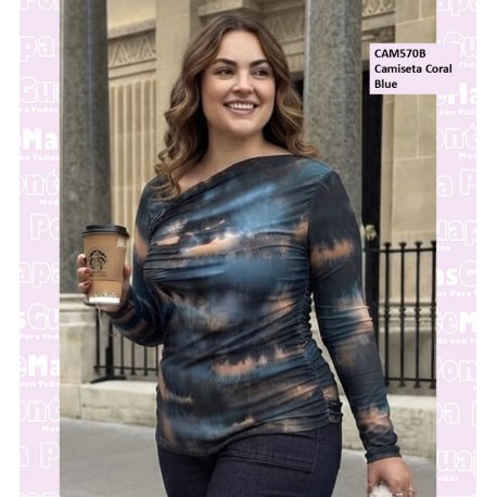 Camiseta Coral Blue