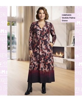 Vestido Palma Grana