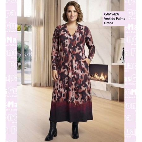 Vestido Palma Grana