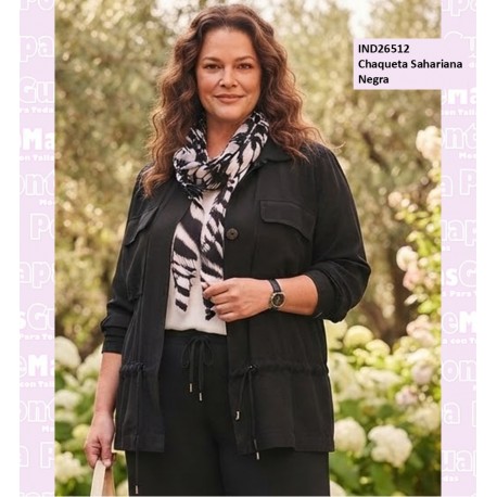Chaqueta Sahariana Negra