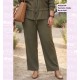 Pantalon Fluido Recto Kaki