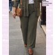 Pantalon Fluido Recto Kaki