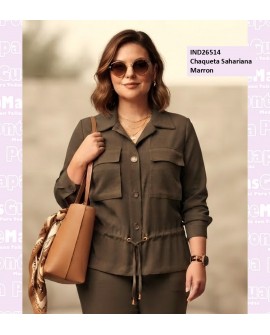Chaqueta Sahariana Marron