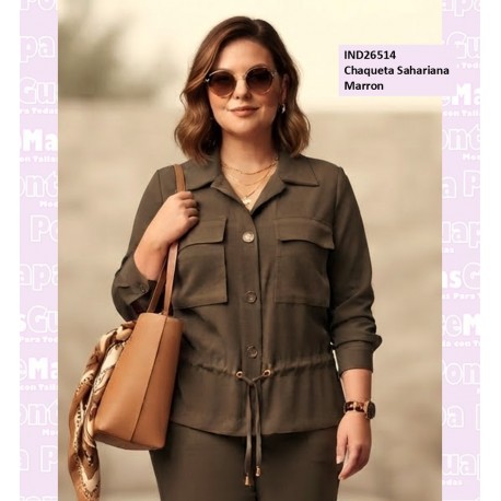 Chaqueta Sahariana Marron