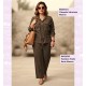 Pantalon Fluido Recto Marron