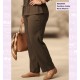 Pantalon Fluido Recto Marron